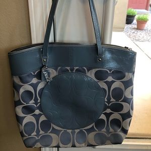 Blue coach purse